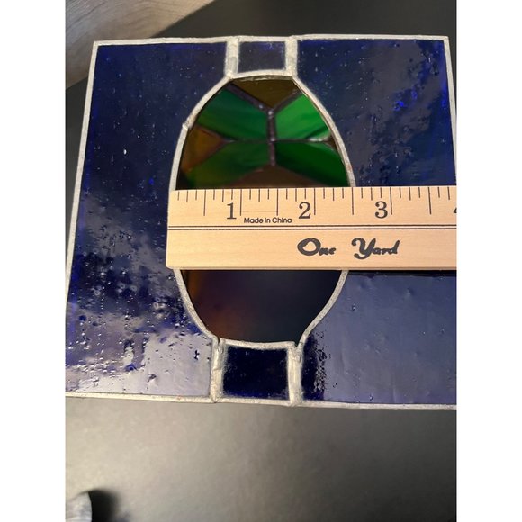 Handmade Stained Glass Tissue Box Holder - Picture 7 of 11